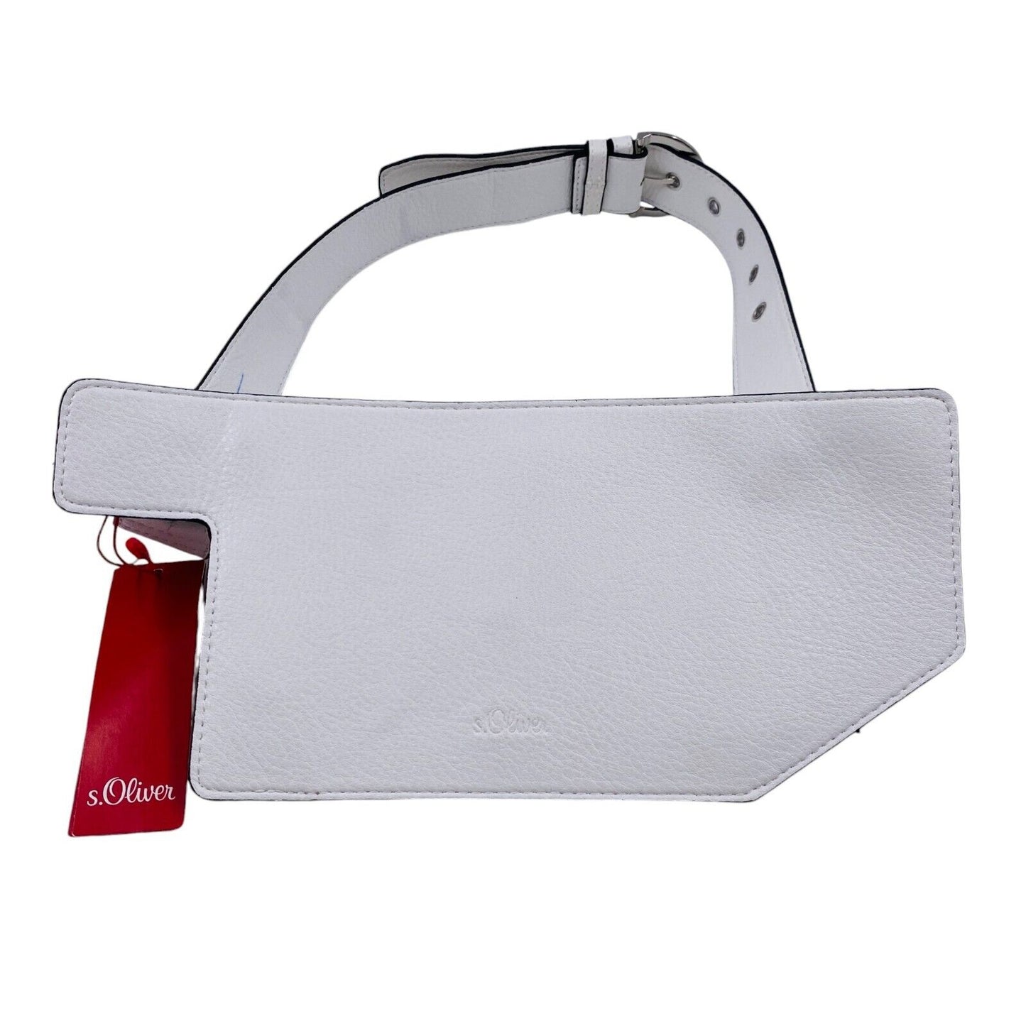 s.Oliver Women White Eco Leather Travel Belt Bag Waist Pack