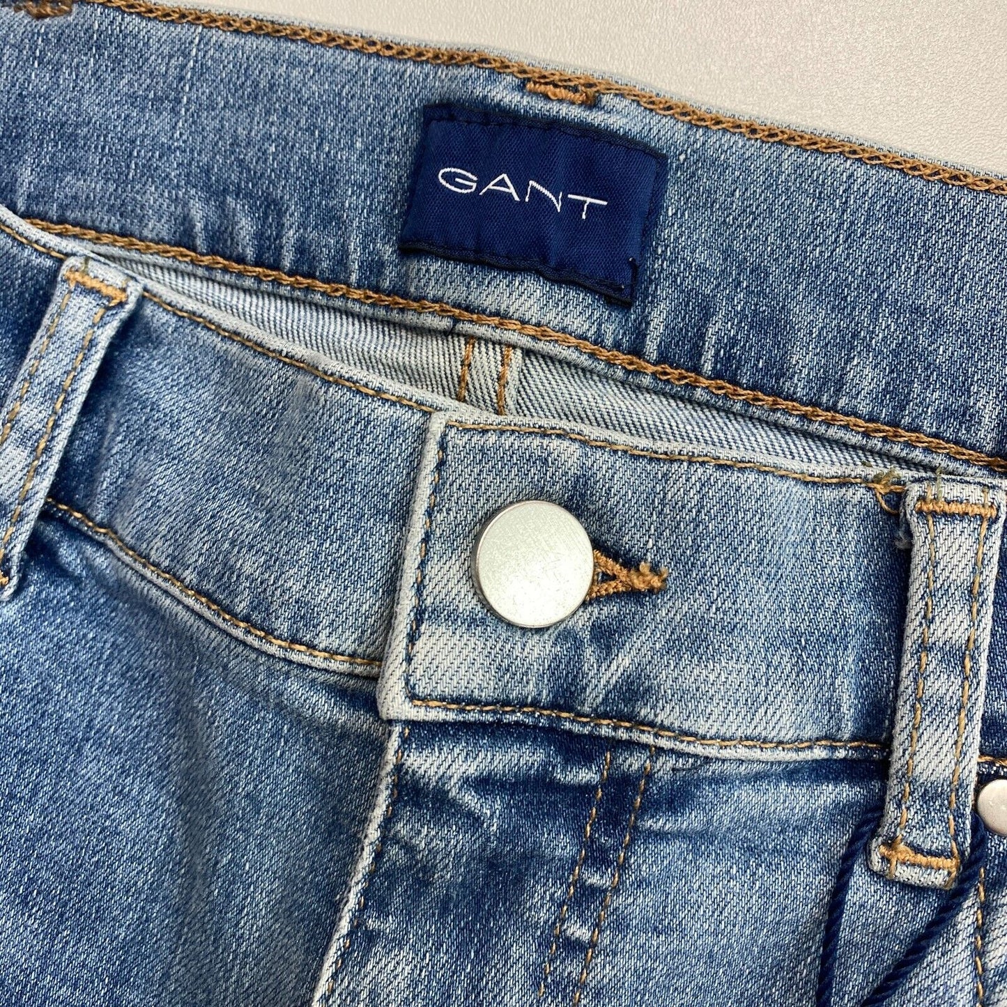 GANT Blue Cropped Slim Fit Jeans Size W30