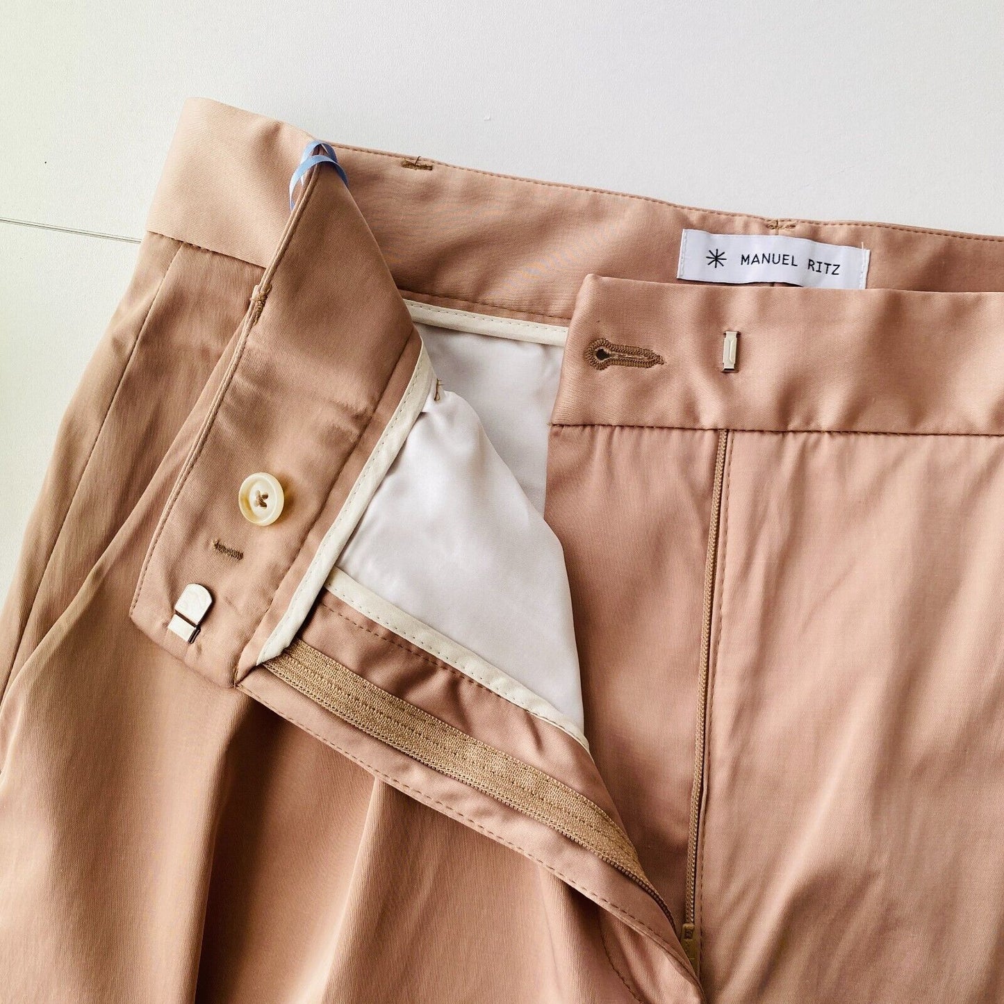 Manuel Ritz Women Brown Regular Straight Fit Dress Trousers Size IT 46 W31