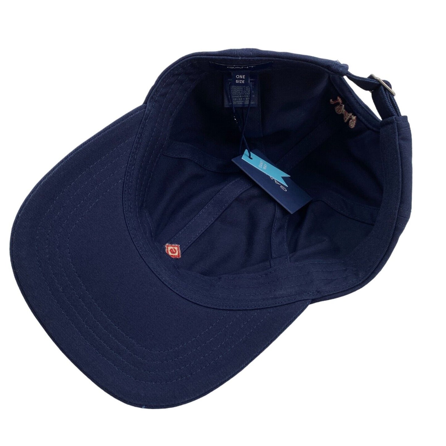 GANT Mens Dark Navy Blue Cotton Logo Twill Baseball Cap Hat One Size