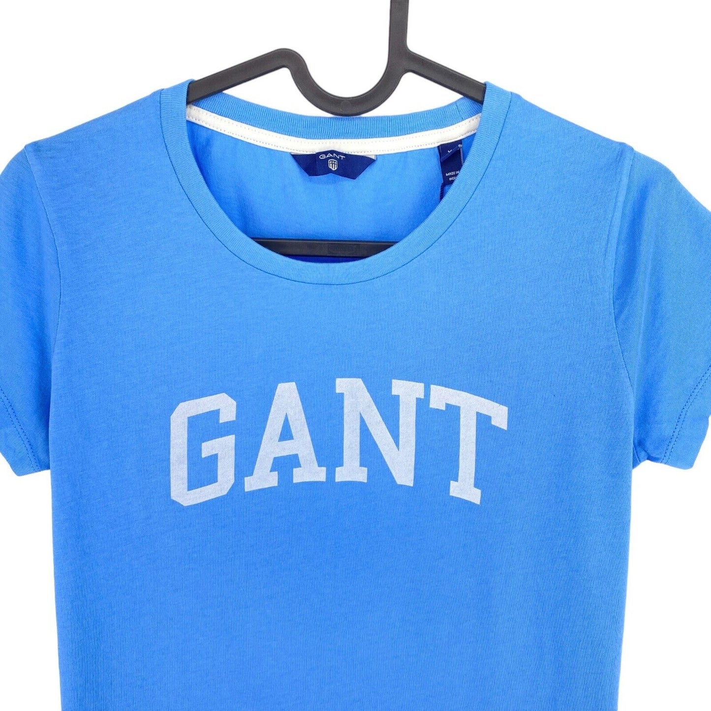 GANT T-shirt bleu à manches courtes et col rond Taille XS