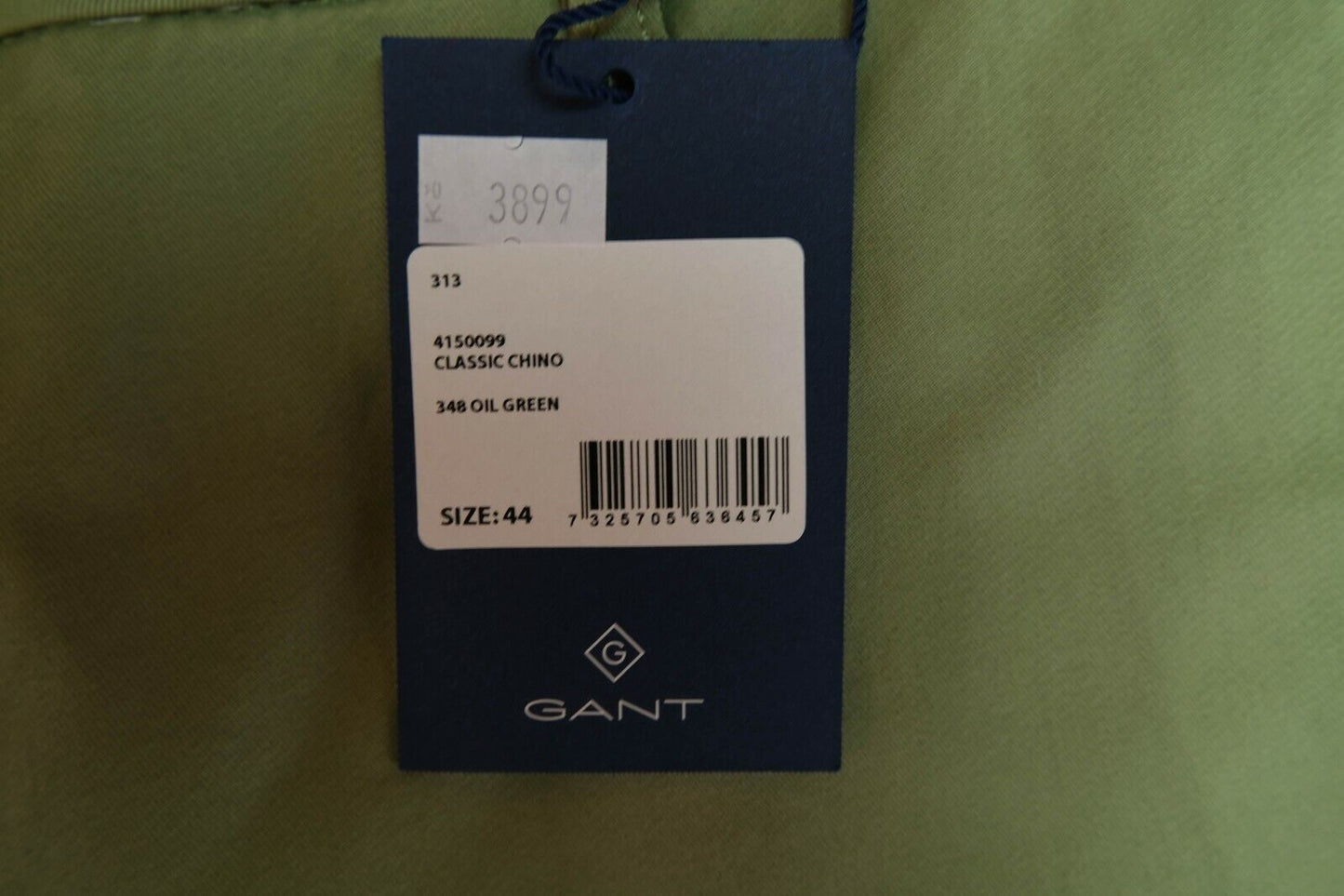 GANT Green Classic Chino Pants Trousers Size EUR 44 UK 16 US 14