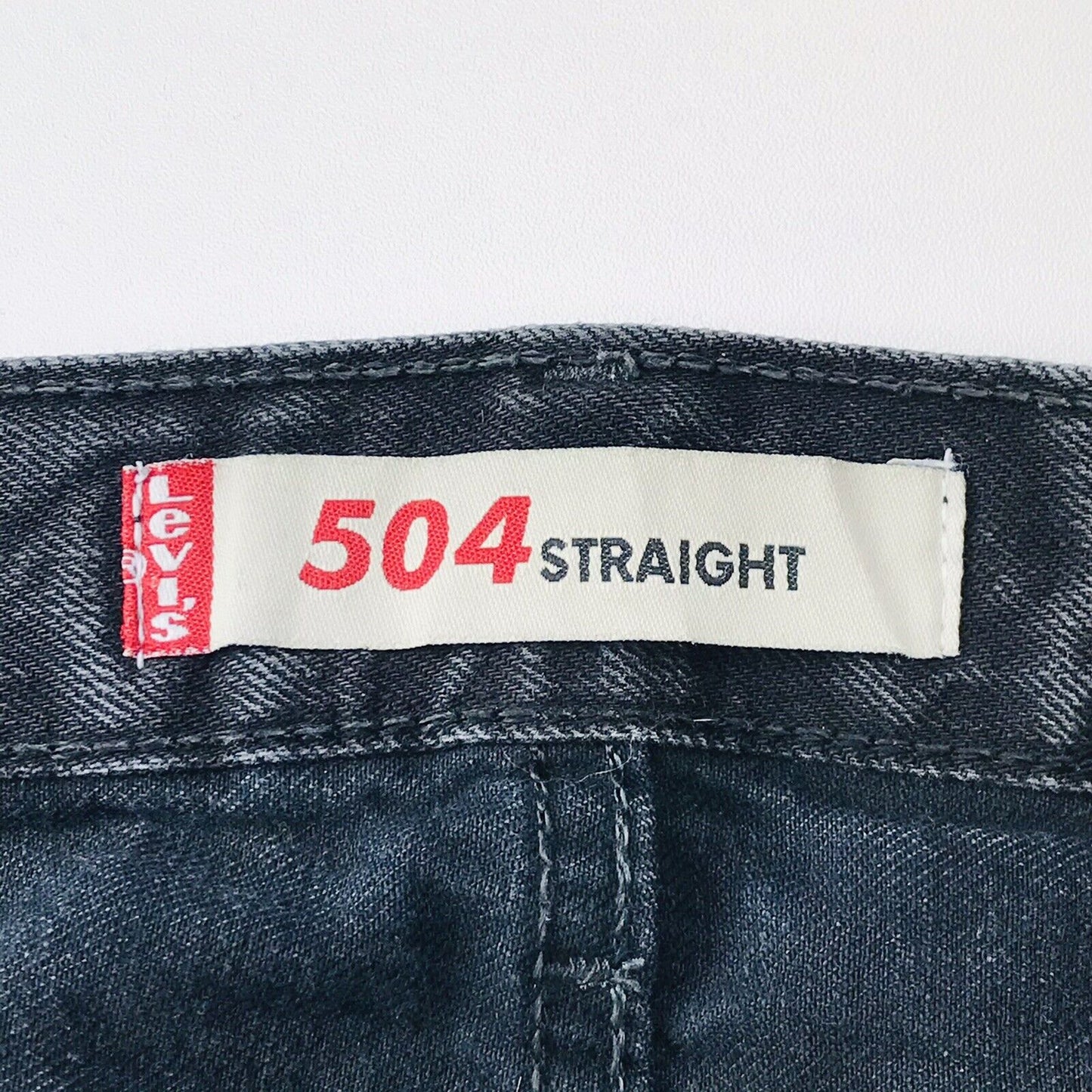 Vintage Levi's 504 Dark Grey Regular Straight Fit Jeans Size W32 L32