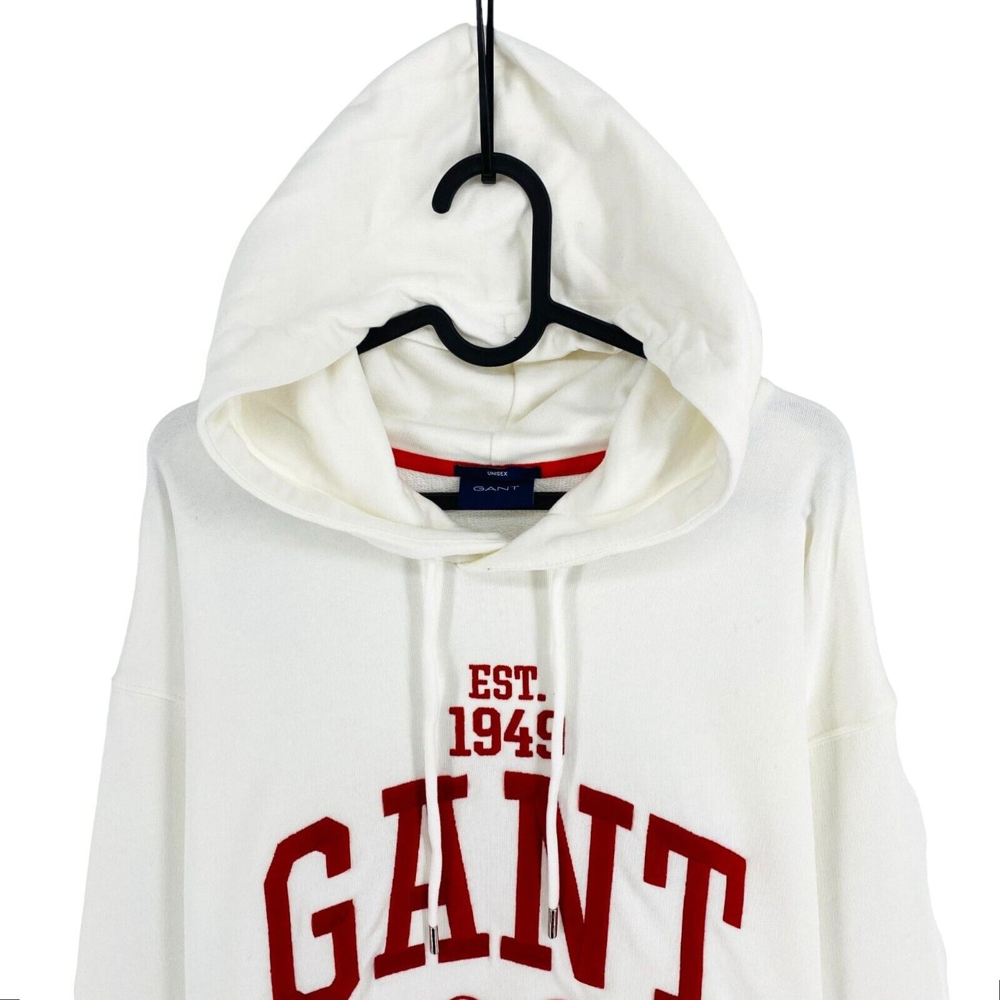 GANT White Collegiate Unisex Hoodie Jumper Sweater Size XL