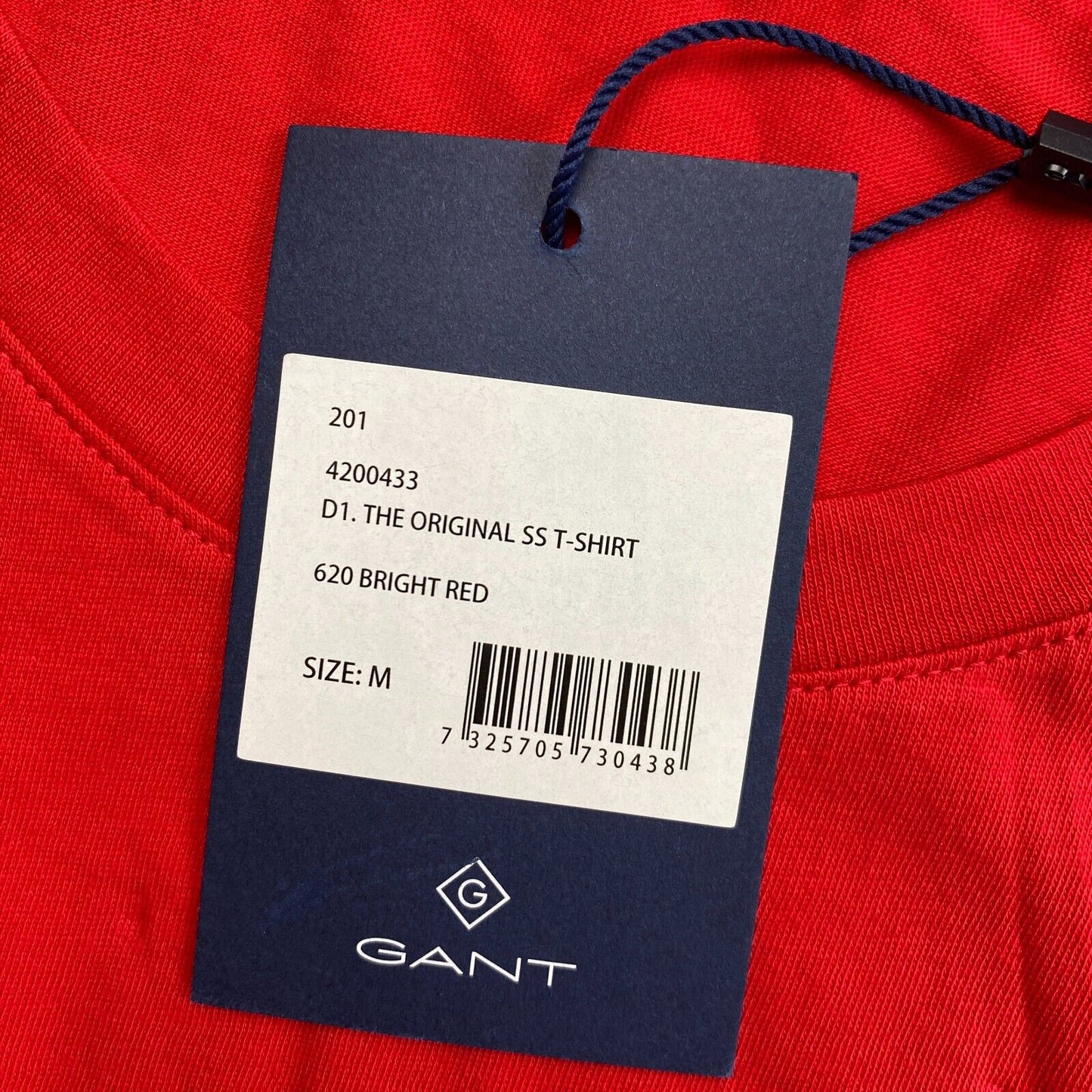 GANT Red Original Crew Neck T Shirt Size M