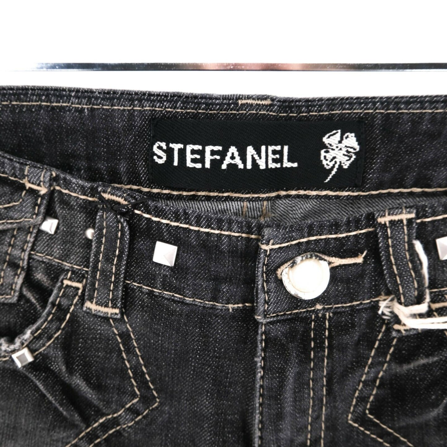 STEFANEL Jean Capri Gris Foncé Taille EU 34 UK 4 US 2