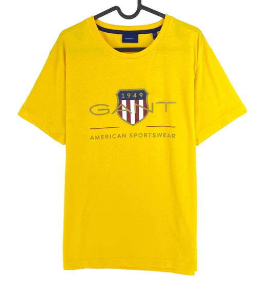 GANT Gelbes Archive Shield T-Shirt mit Rundhalsausschnitt, Größe L