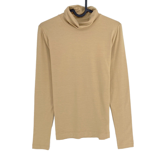 GANT Brown Slim Fit Long Sleeves Turtle Neck T Shirt Size S