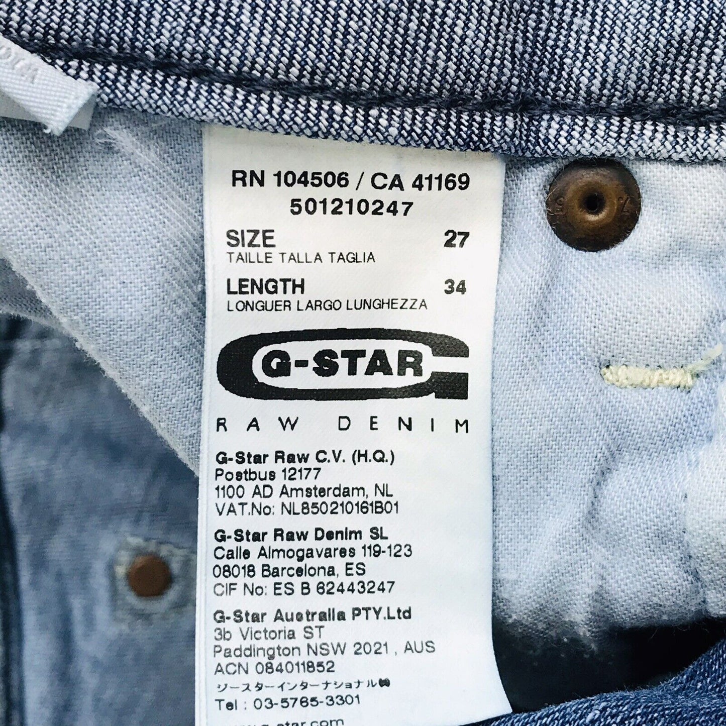 G-Star MIDGE Damen Jeans, Stretch, normale Passform, Blau, Größe W27 L34