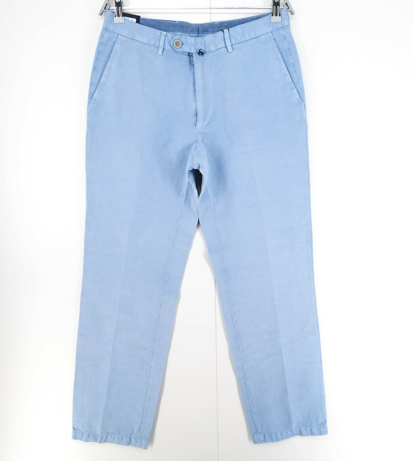 GANT Hellblaue Chinohose aus Baumwoll-Leinen-Mischgewebe, EU 48 50 52 54 56 UK/US