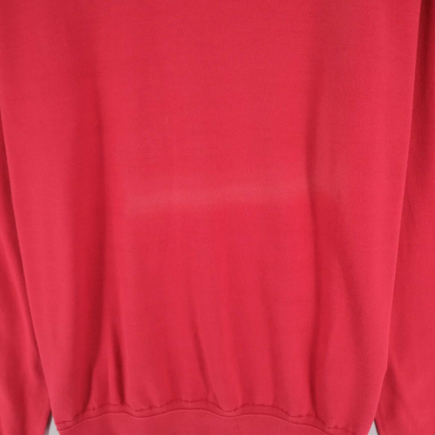 GAN Red Pima Lux Contrast Crew Neck Jumper Sweater Size M