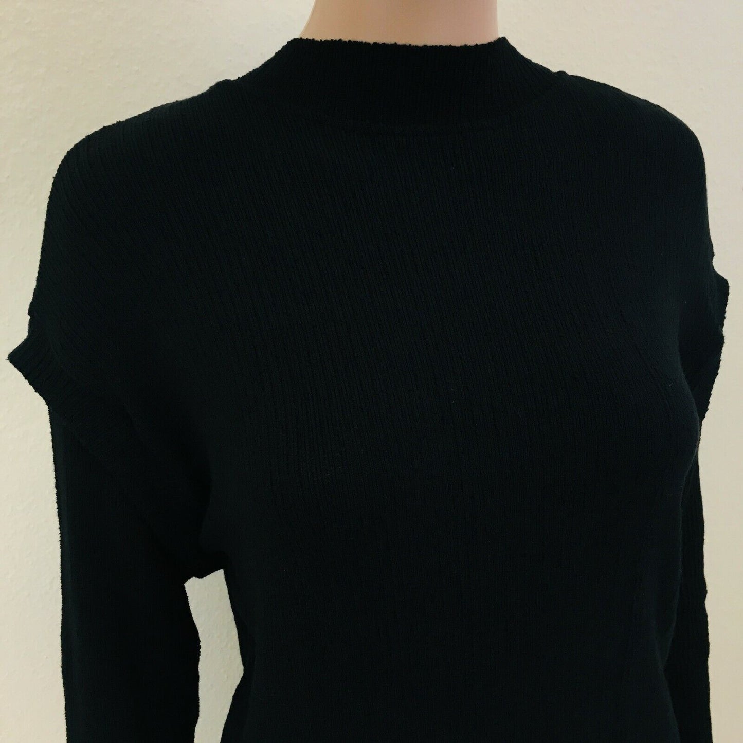 ZARA Black Cotton Blend Jumper Sweater Size M