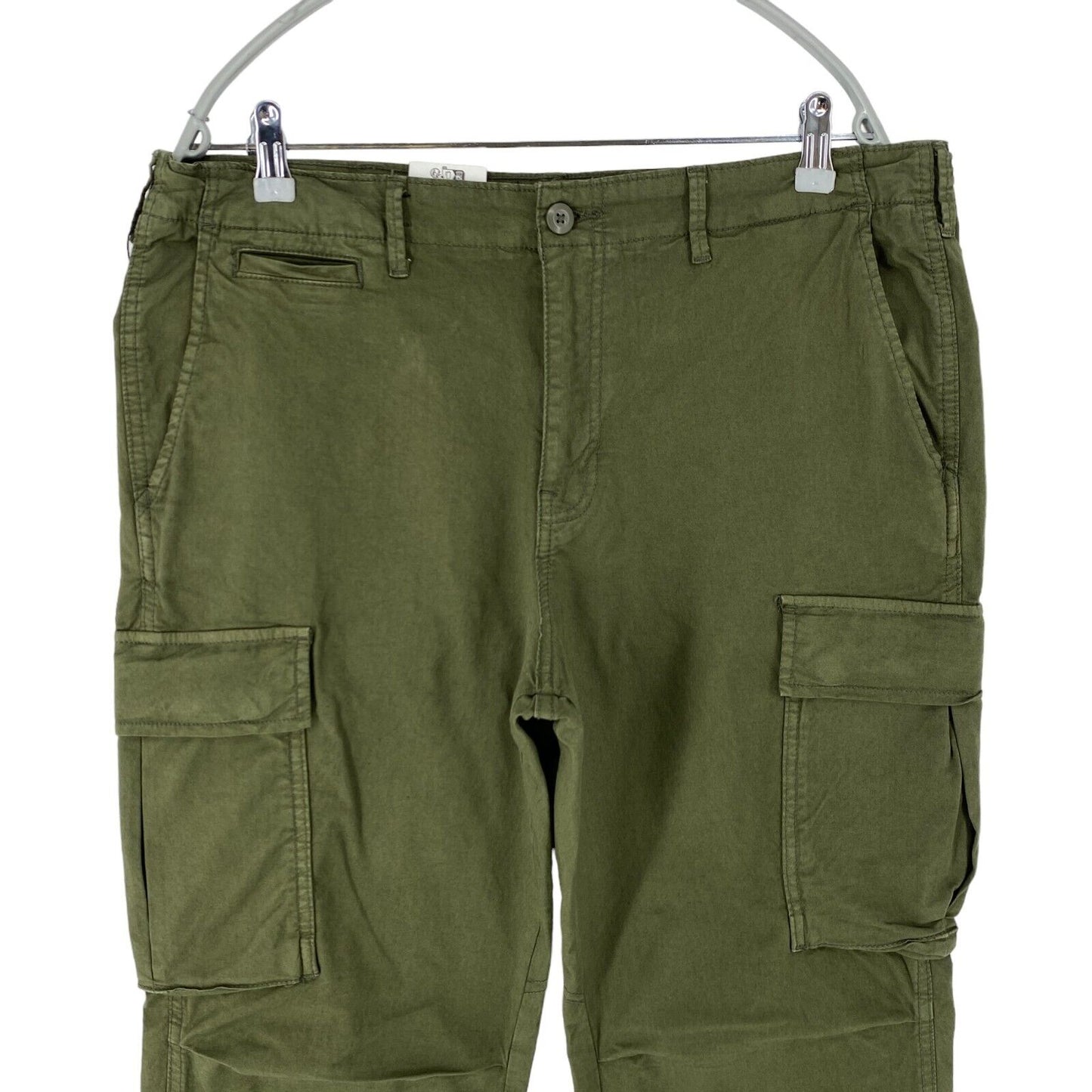 JACK &amp; JONES Pantalon cargo stretch ample coupe fuselée vert foncé W36 L32