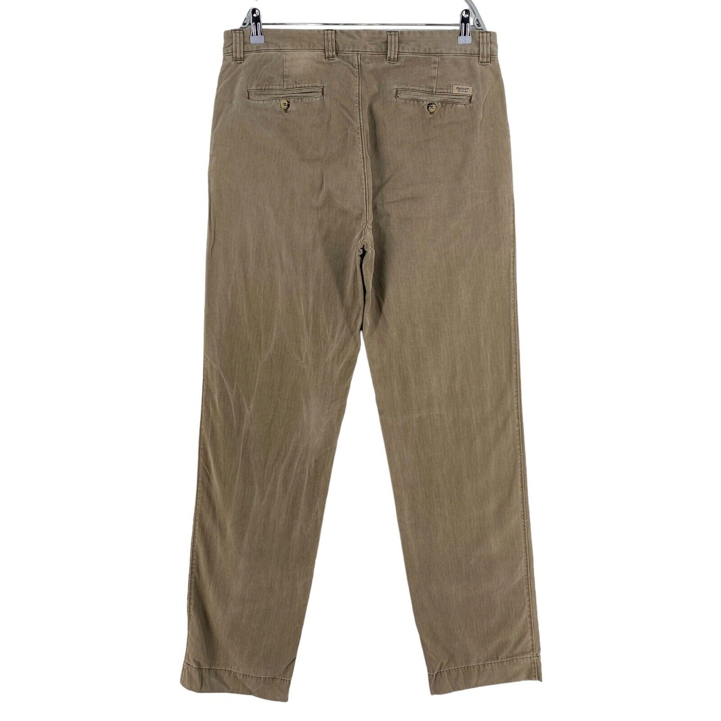 GANT Braune Chinohose mit Nadelstreifen, 100 % Baumwolle, Größe W36 L36