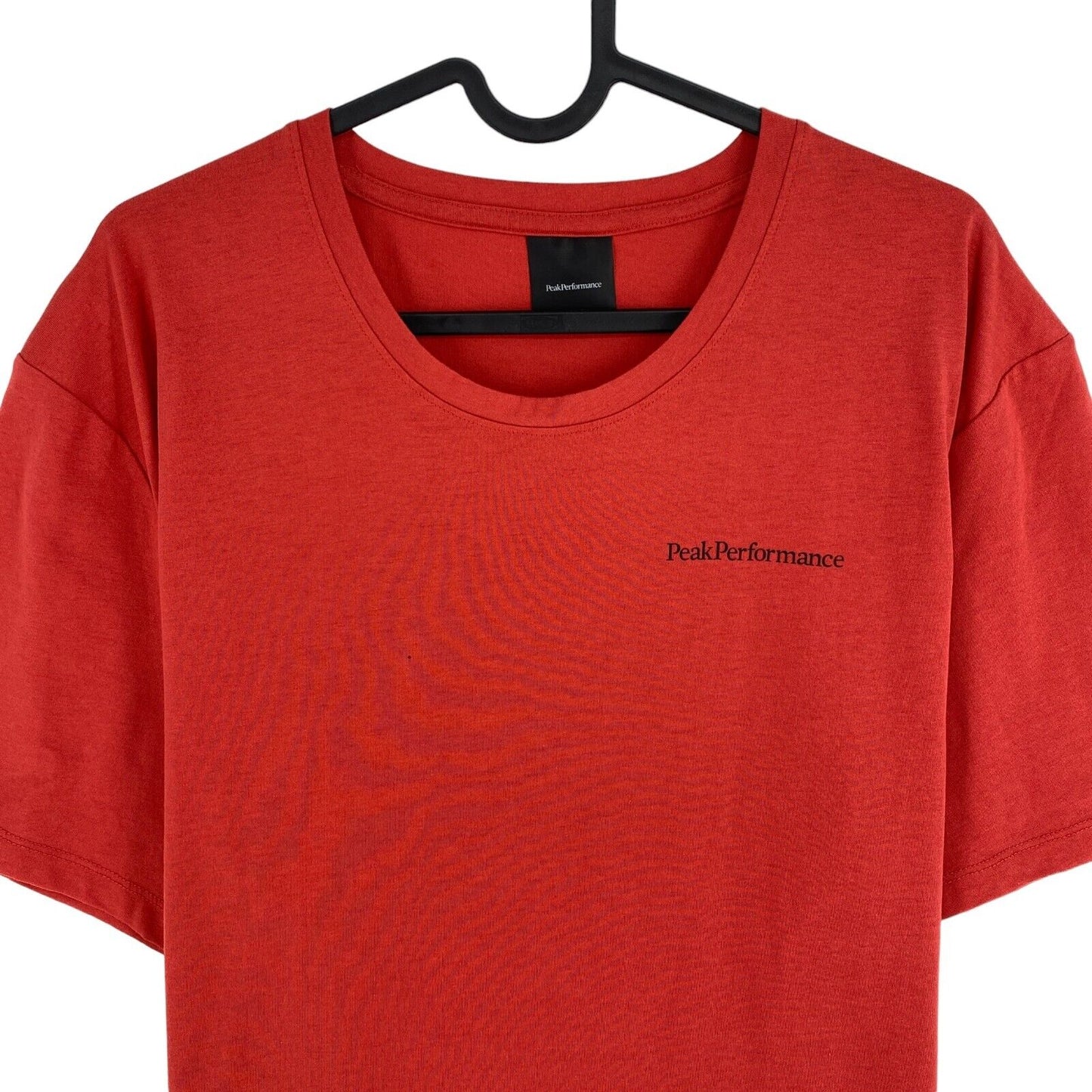 PEAK PERFORMANCE Men Red Explore Logo Crew Neck Short Sleeve T Shirt Size XL