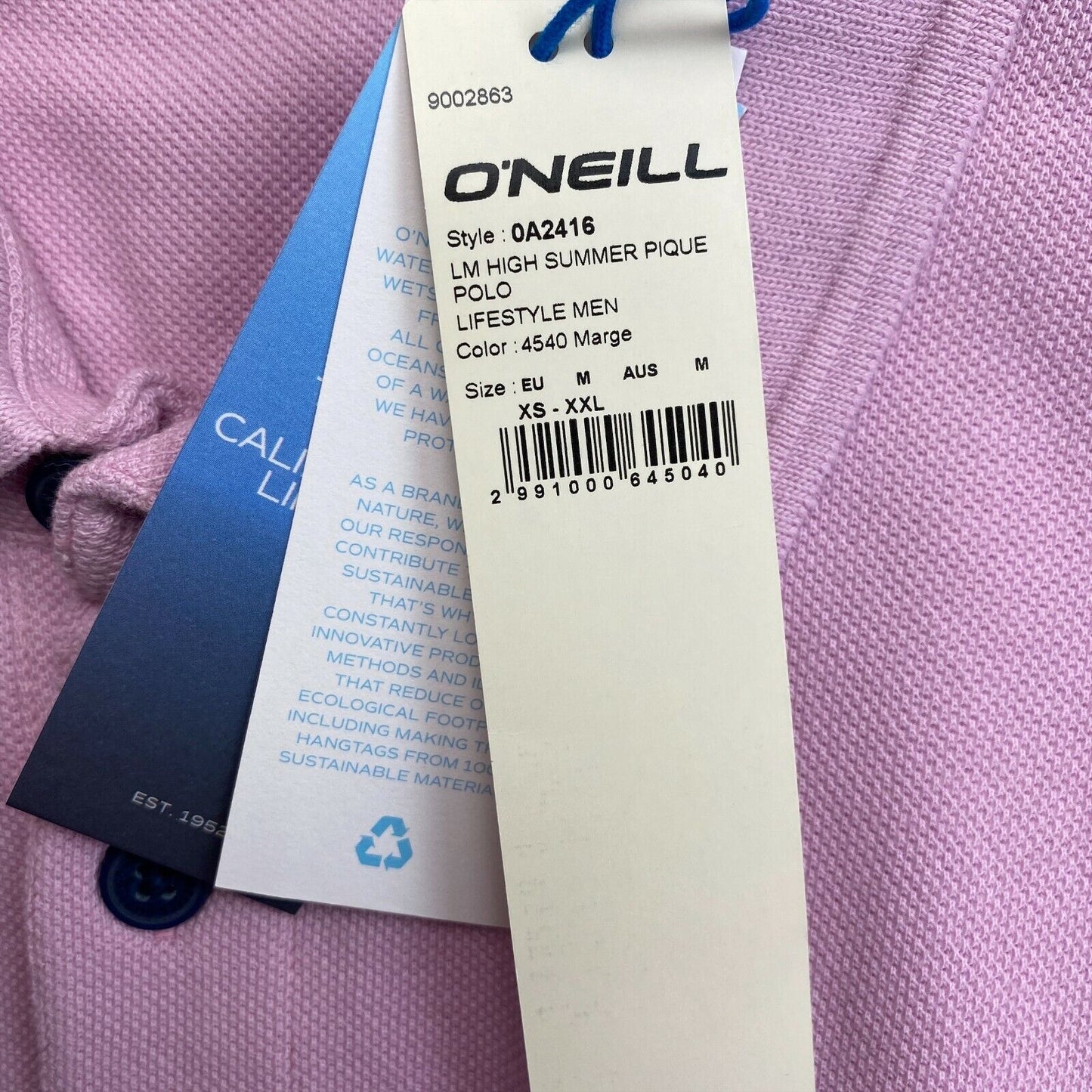 O`NEILL Hellviolettes LM High Summer Piqué-Poloshirt, Größe M