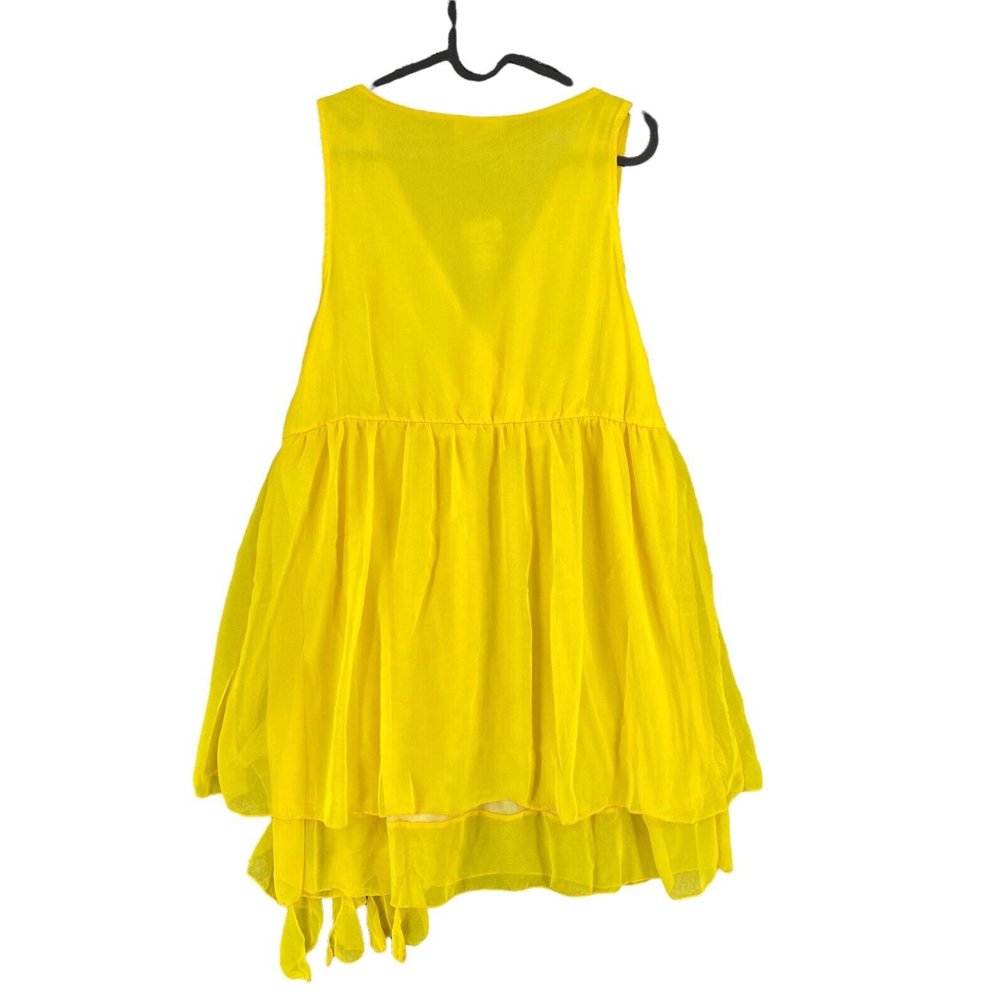 Angel Eye Yellow Sleeveless Deep V-Neck Fit & Flare Dress Size M / L