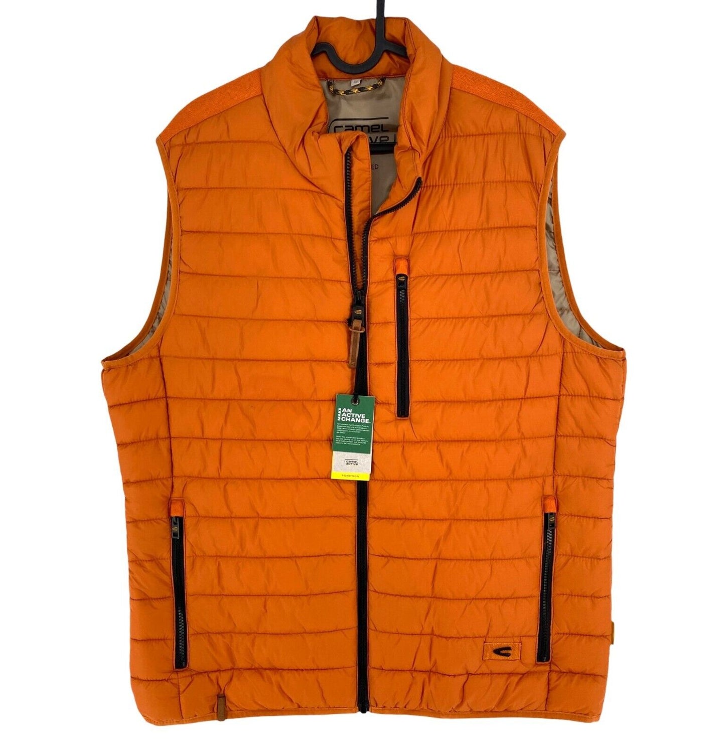 CAMEL ACTIVE Men Orange Padded Vest Waistcoat Size EU 54 UK/US 44