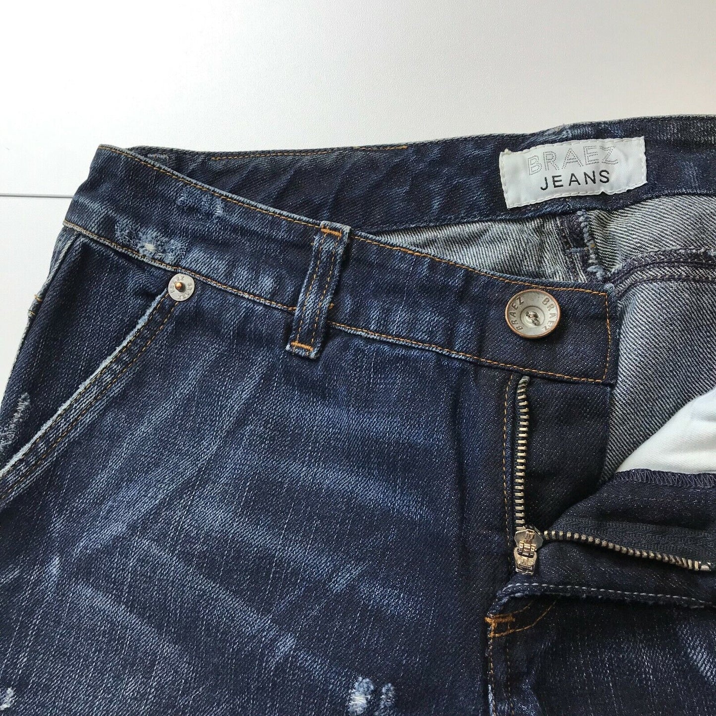 BRAEZ Damen Jeans, Blau, Regular Straight Fit, Größe W29