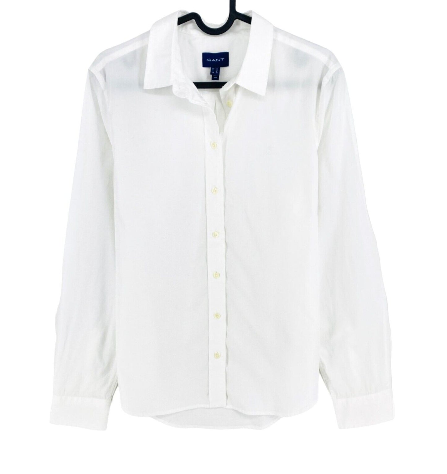 GANT White Solid Cotton Shirt Size EU 38 UK 10 US 8