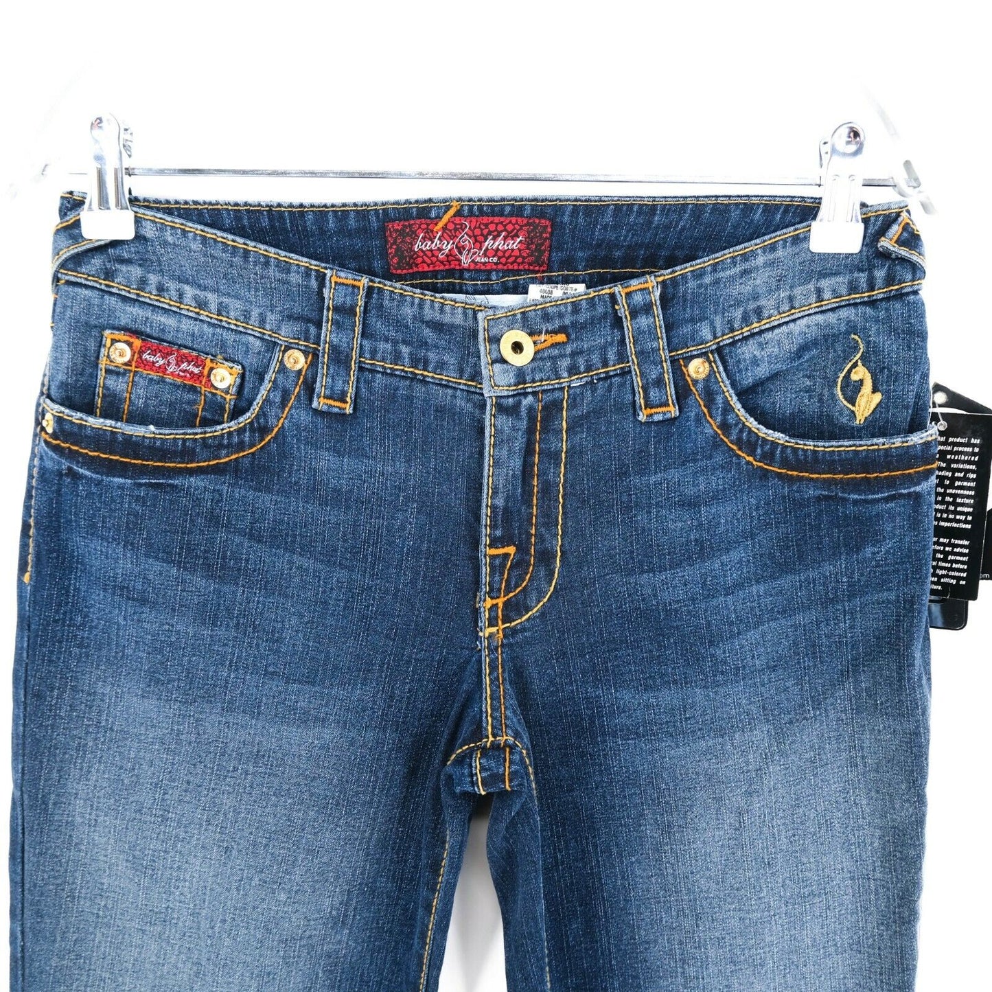 BABY PHAT Blaue Tapered Jeans Größe 0 - W26 1 - W27 3 - W28 5 - W29