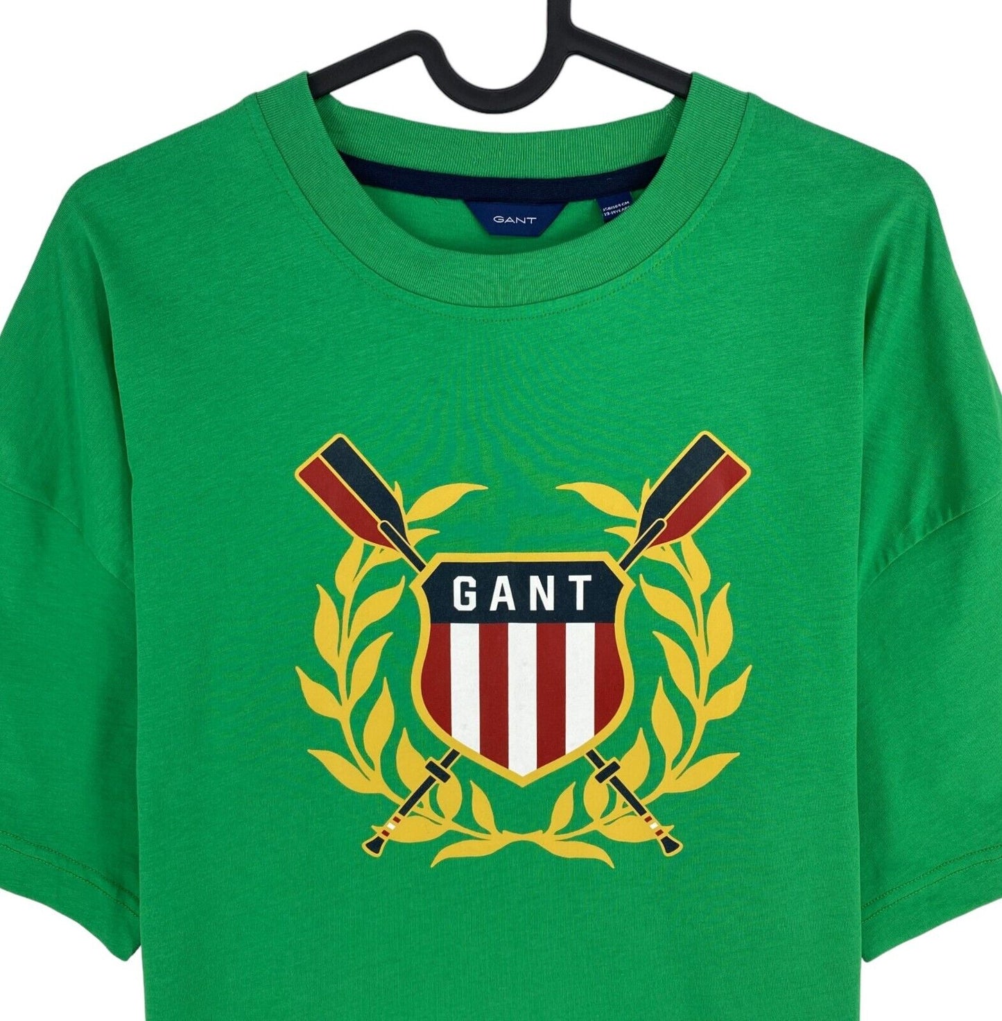 GANT Boys Green Rowing Shield Crew Neck T-Shirt Size 13-14 Years 158/164 cm