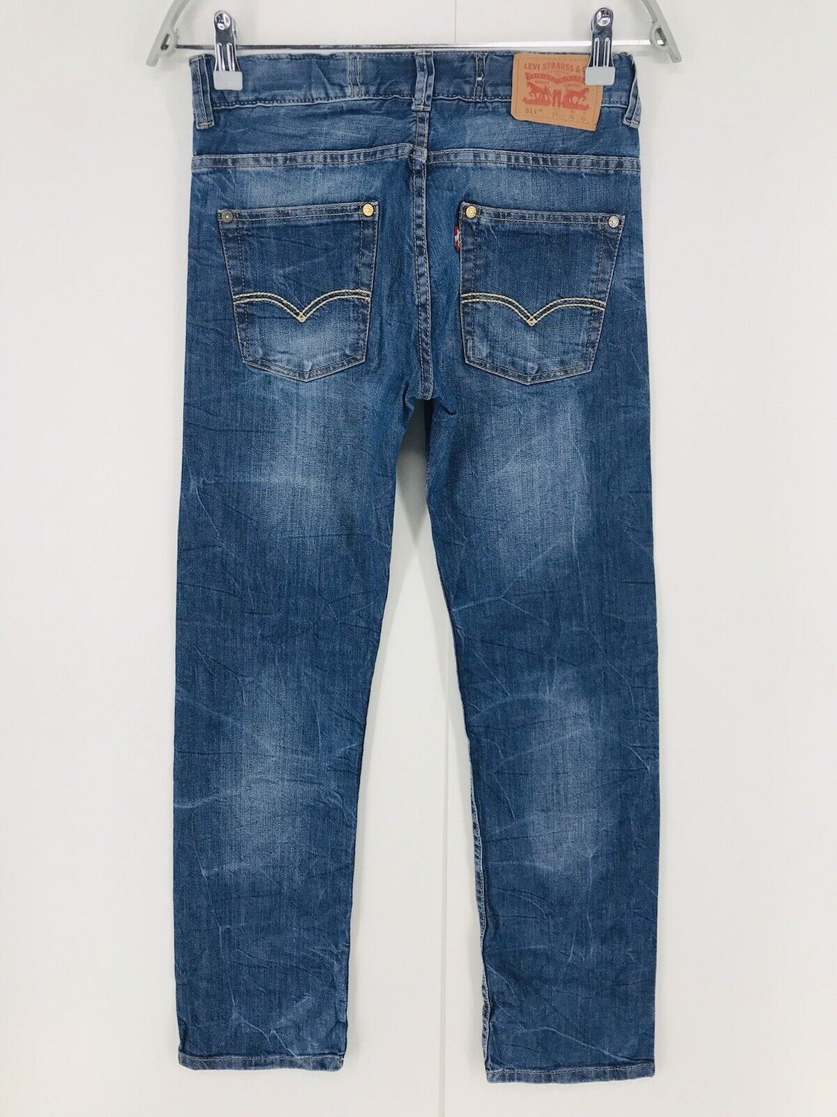 Vintage Levi's 511 Jungen Blau Slim Fit Jeans 12 Reg / W26 L26