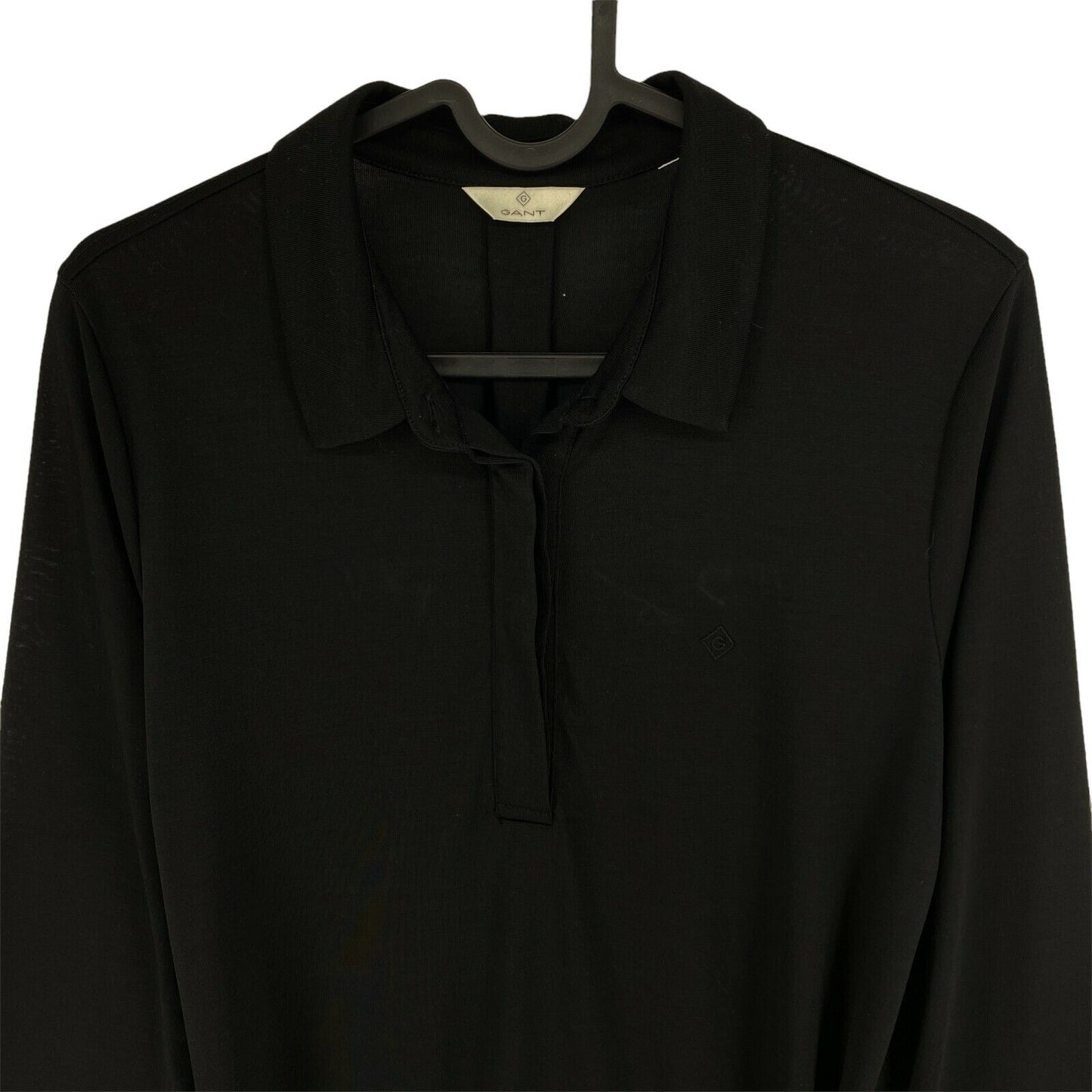 GANT Robe chemise noire unie à manches longues Taille EU 36 UK 8 US 6