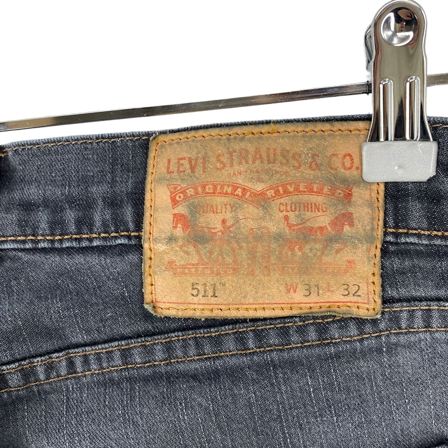 Levi's 511 – Stretch-Jeans in Slim Fit, Grau, Größe W31 L32