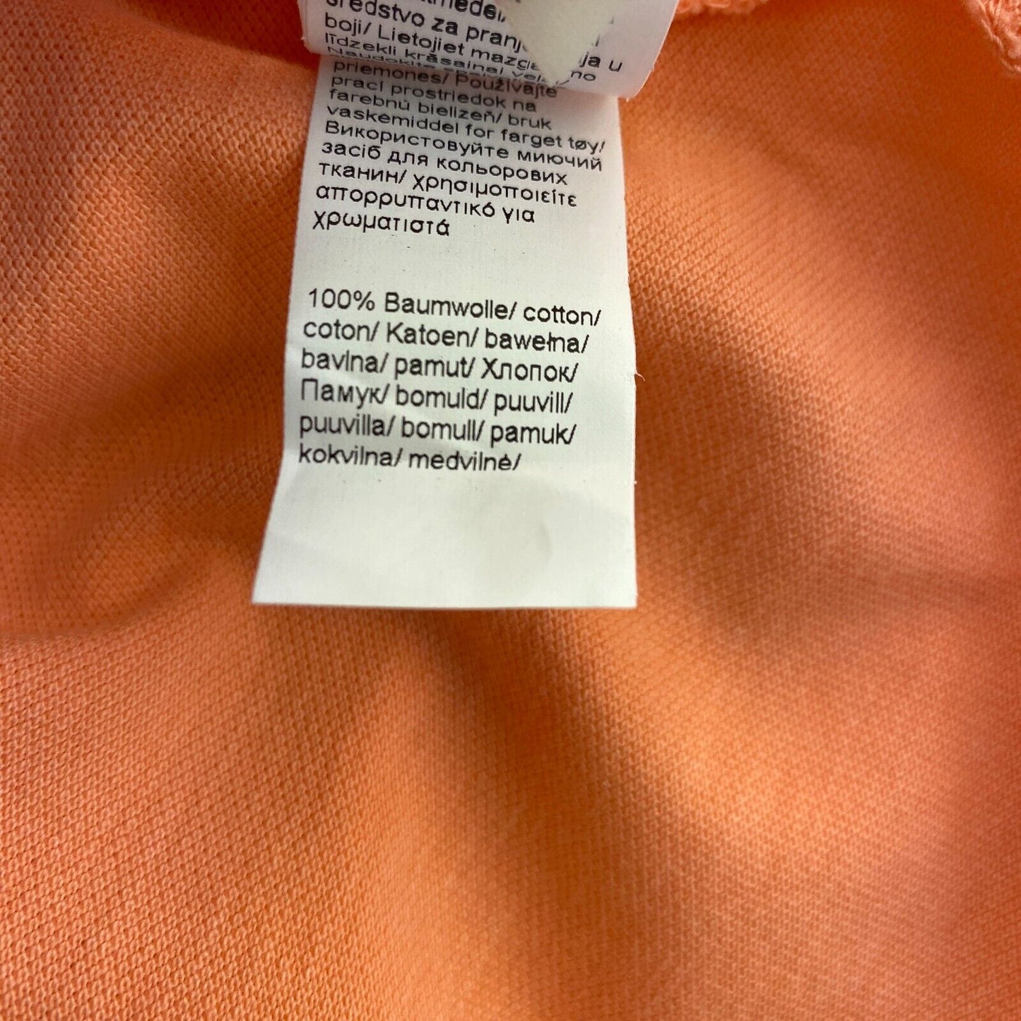 Camel Active Light Orange Pique Polo SS Shirt Size M