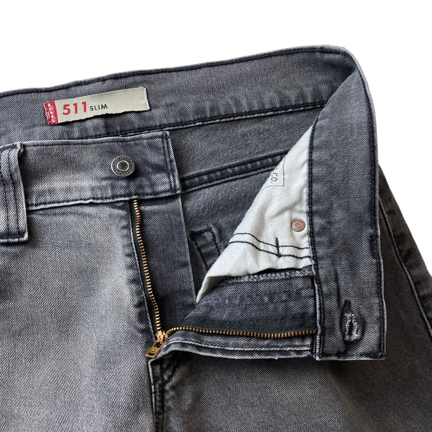 Levi's 511 Grey Stretch Slim Fit Jeans W32 L32