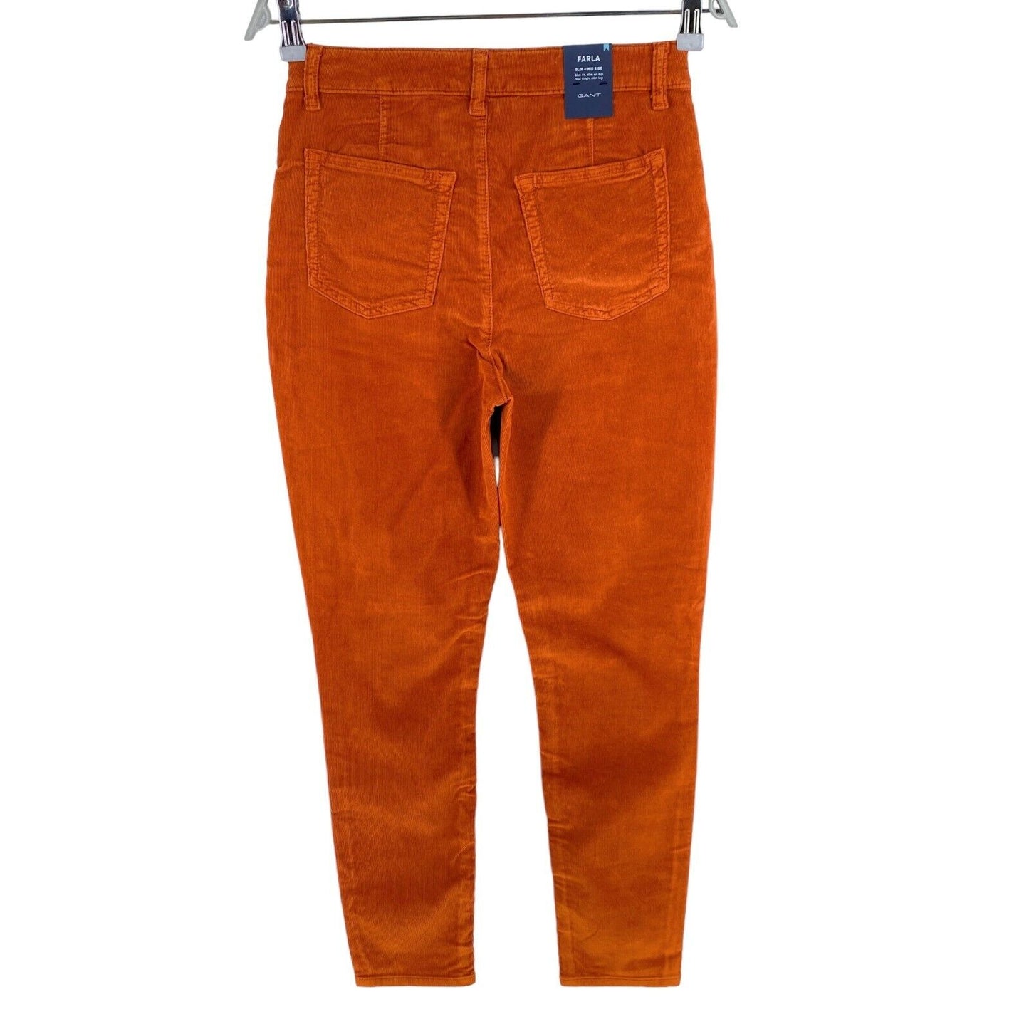 GANT Femmes Orange Foncé FARLA Corduroy Slim Fit Cropped Jeans Taille W28