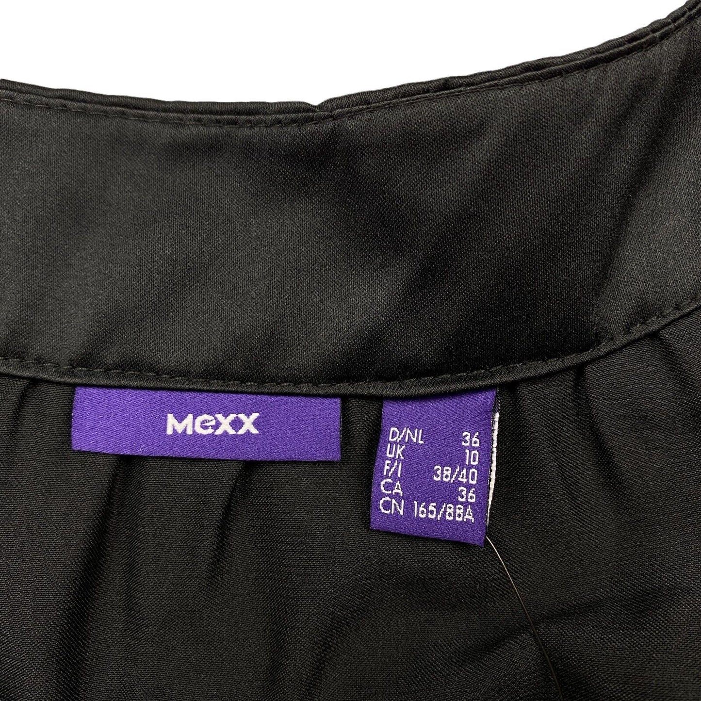 MEXX Robe droite noire à manches courtes et col rond avec ceinture Taille EU 38 UK 10 US 8