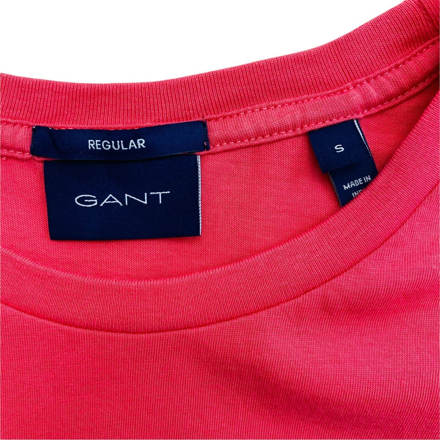 GANT Pink Regular Original Short Sleeves Crew Neck T Shirt Size S