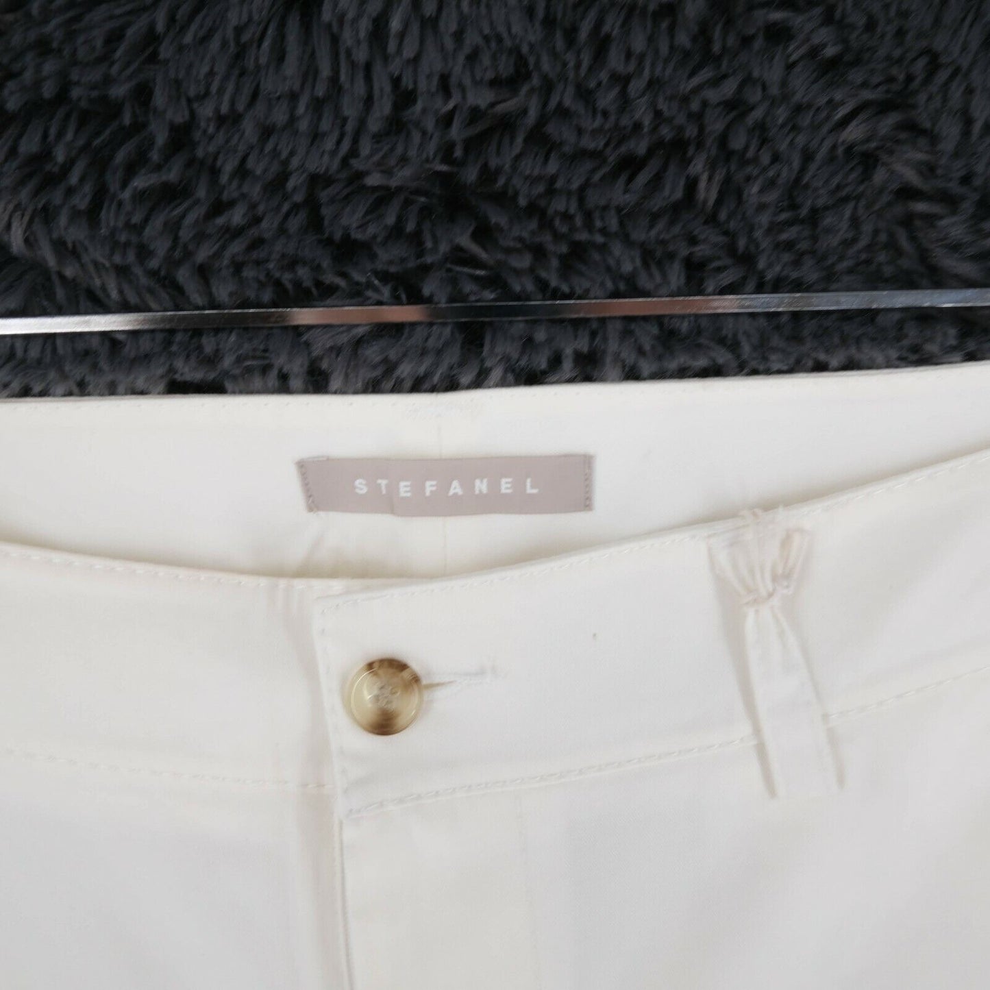 STEFANEL White Stretch Pants Size EU 34 36 38 40 UK 6 8 10 12 US 4 6 8 10