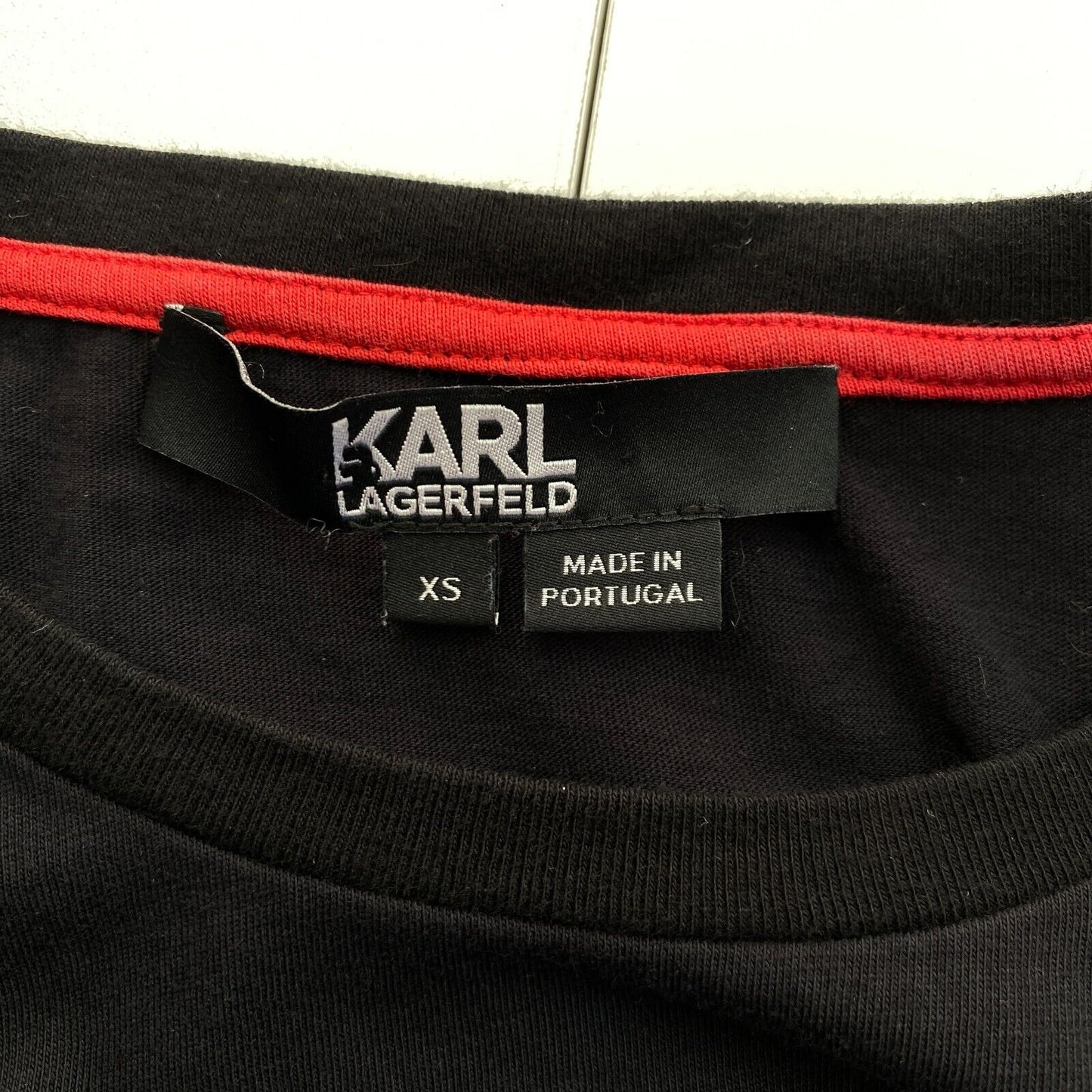 Karl Lagerfeld Black Karl Crew Neck T Shirt Size XS