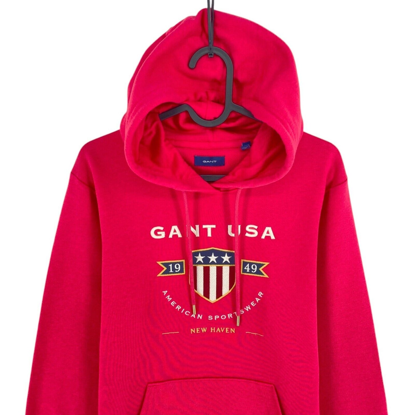 GANT Women Pink Banner Shield Hoodie Jumper Dress Size M