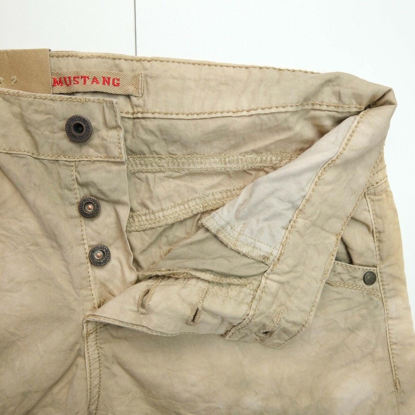 MUSTANG Light Brown Shorts Size 25 26