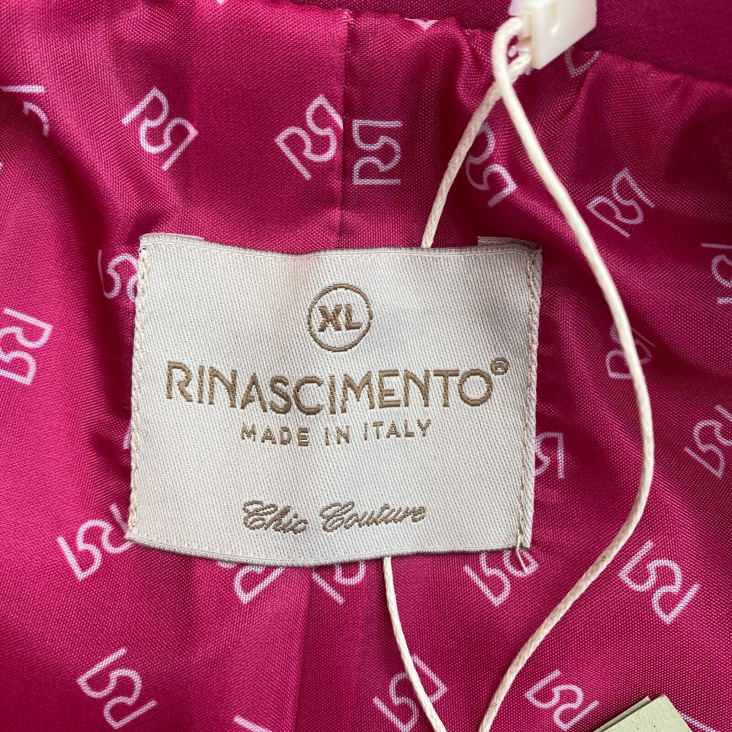 Rinascimento Pink Cropped Jacket Blazer Size XL Made In Italy