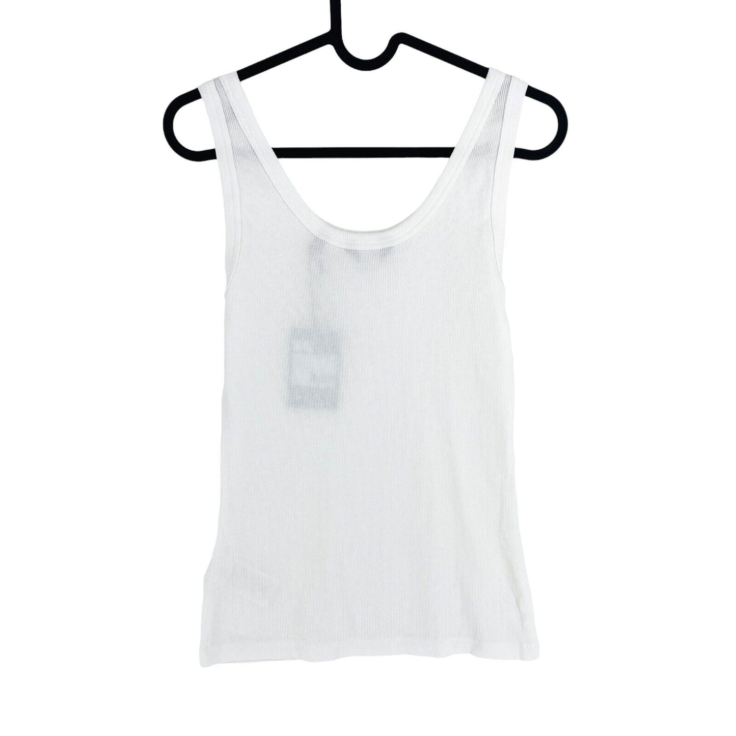 GANT Women White Rib Tank Top Size S