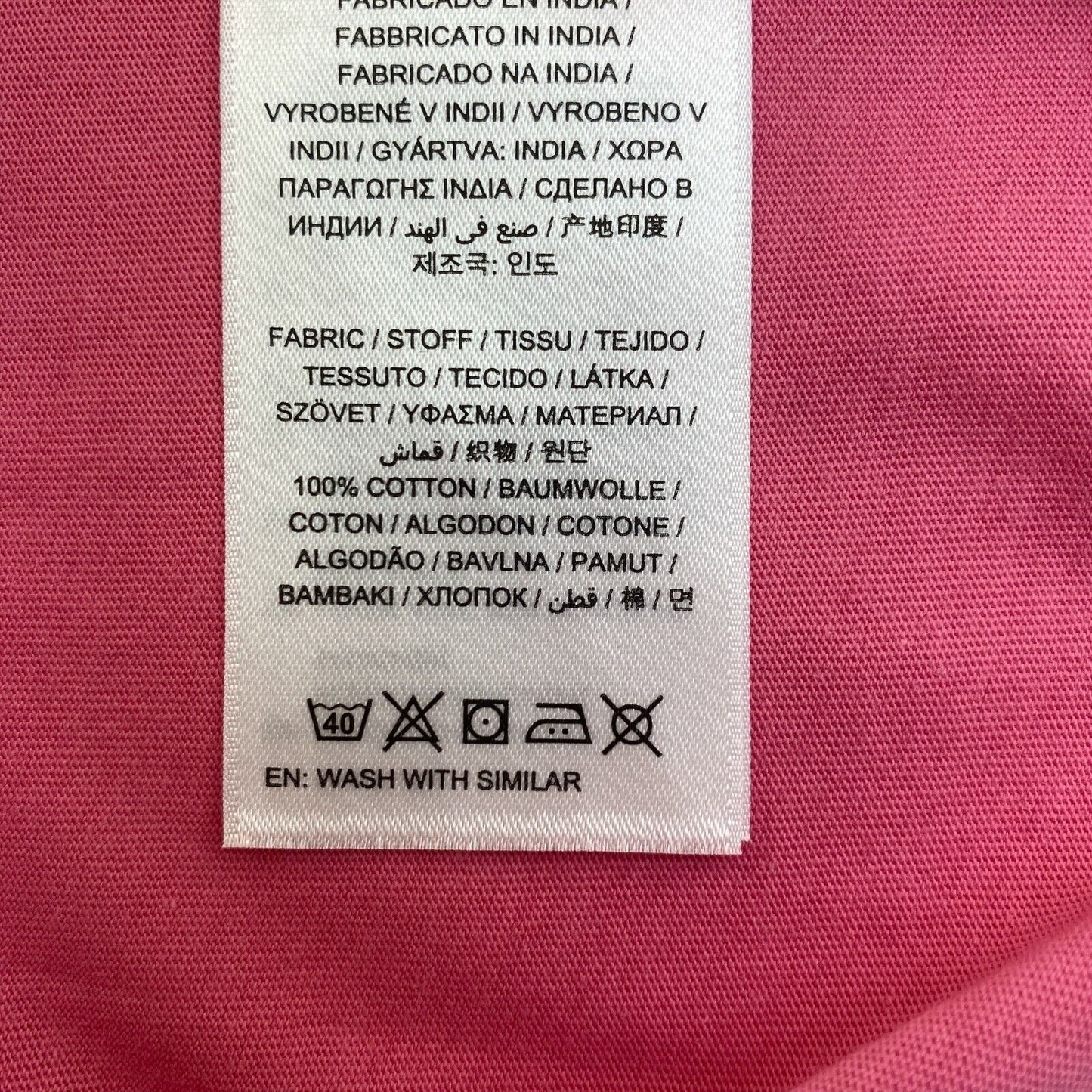 GANT T-Shirt mit Rundhalsausschnitt und 13 Streifen, Rosa, Größe S