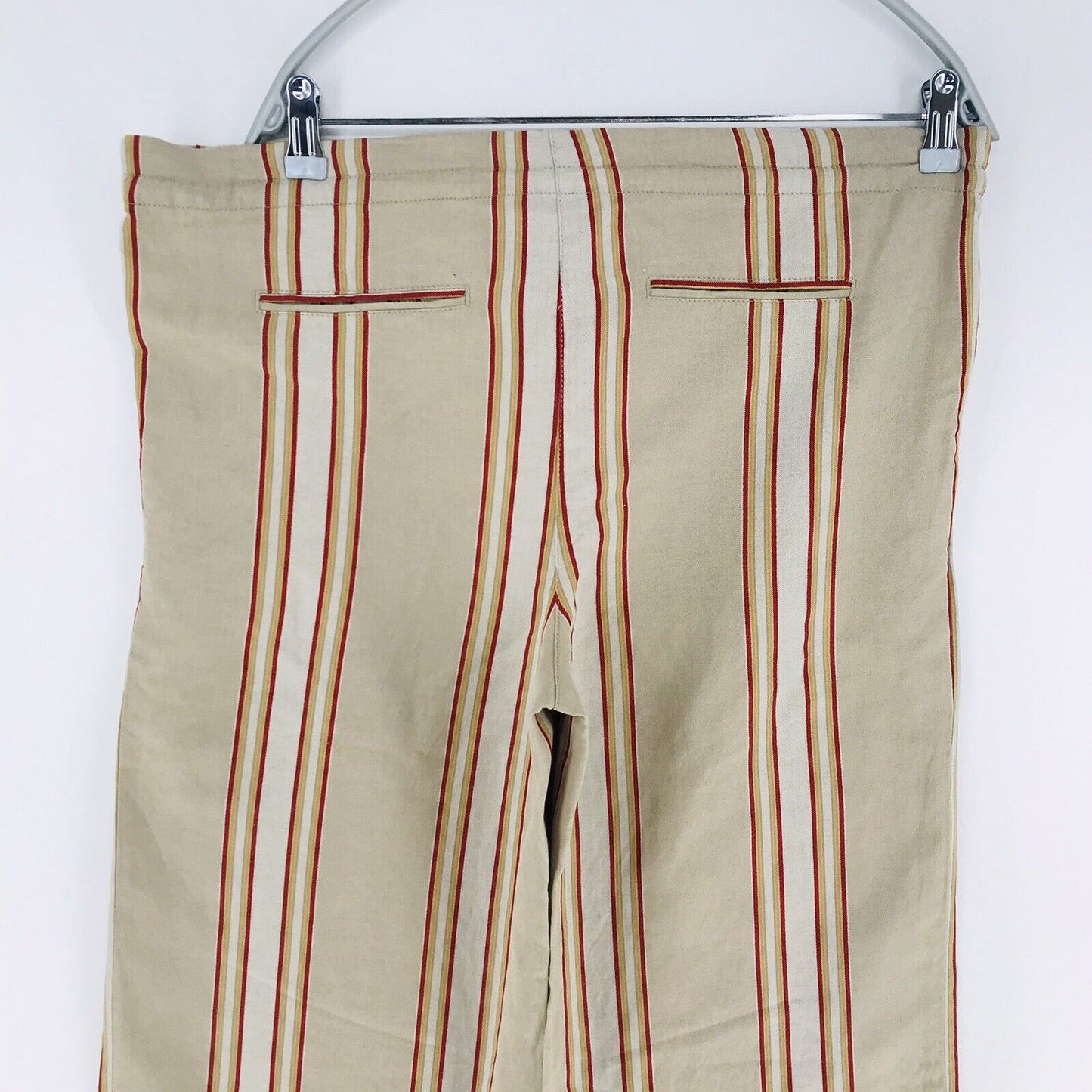 Pantalon en lin mélangé beige à jambe large GANT pour femme taille M