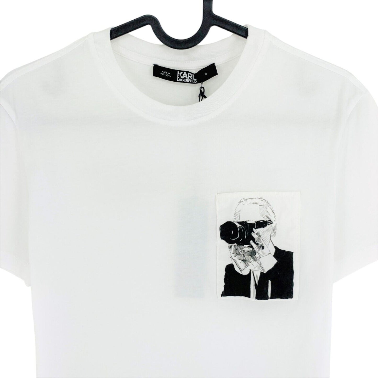 Karl Lagerfeld Weißes Karl Legend Rundhals-T-Shirt Größe XS