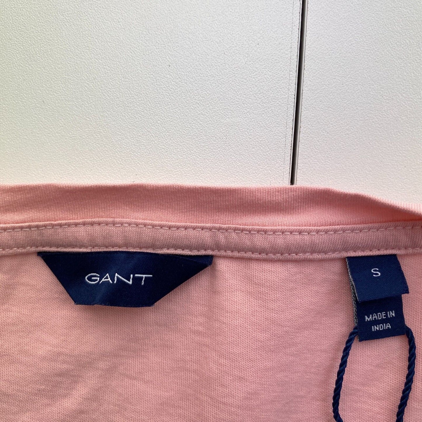 GANT Women Pink Original V Neck Short Sleeve T Shirt Size S