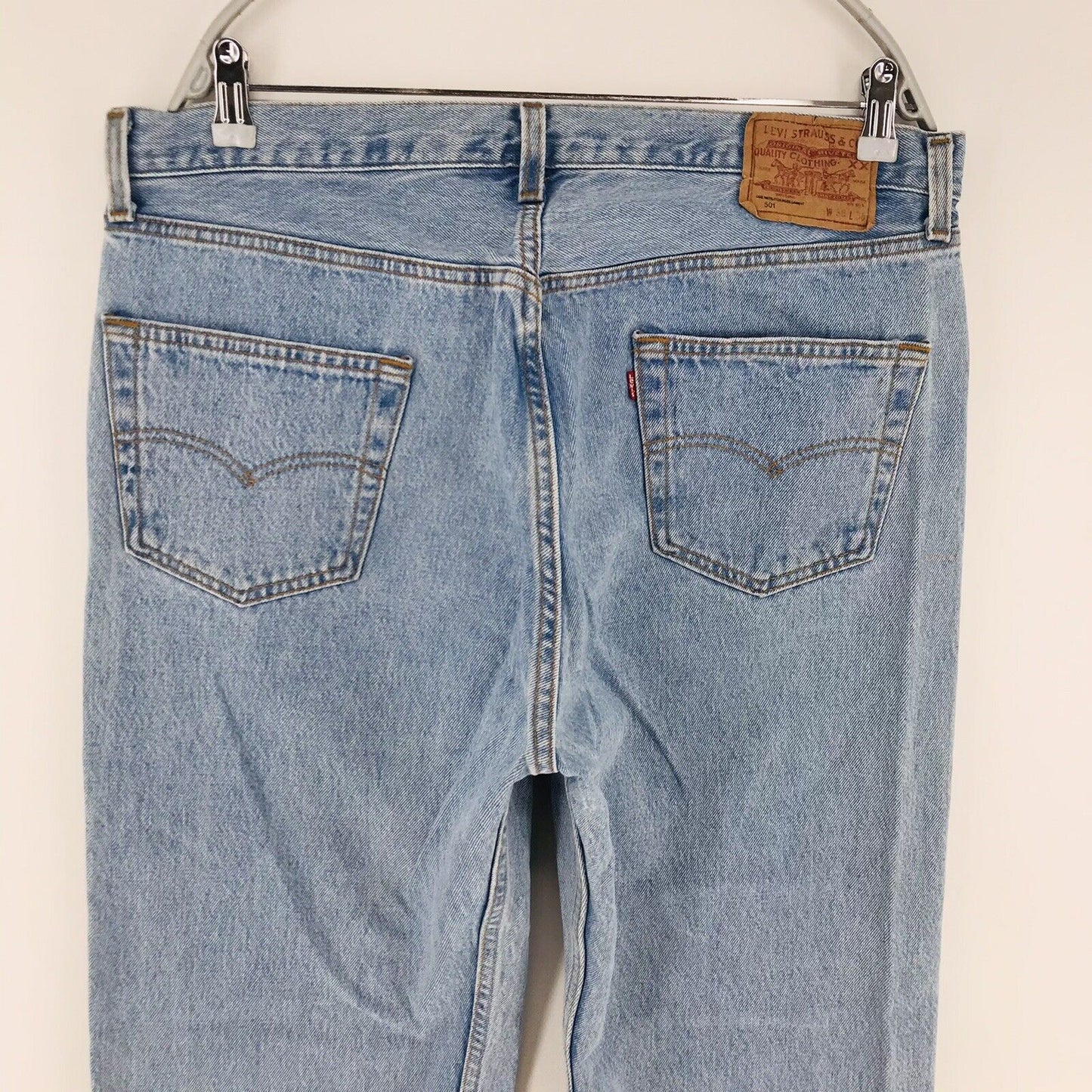 Vintage Levi‘s 501 Blue Original Regular Straight Fit Jeans W38 L30 Made In USA