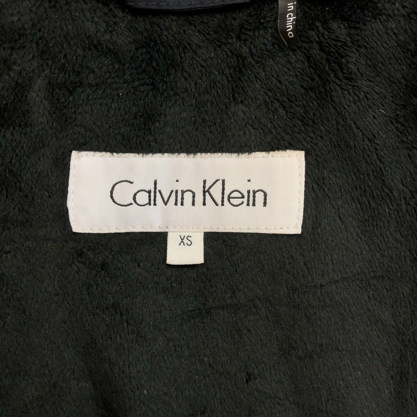 CALVIN KLEIN Navy Blue Hooded Down Puffer Jacket Coat Size XS