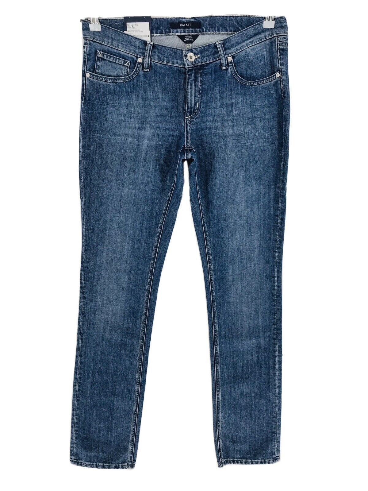 UVP €149 GANT NELLY Damen Blau Low Waist Regular Super Slim Fit Jeans W29 L34