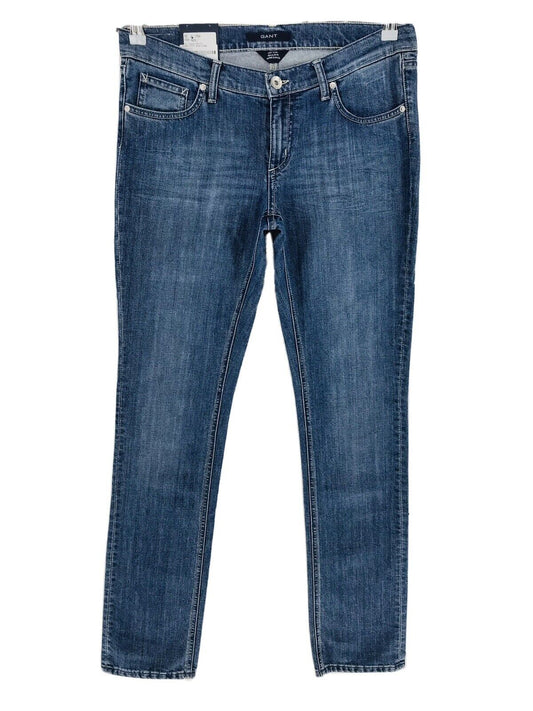 Prix ​​conseillé 149 € GANT NELLY Femme Bleu Taille Basse Regular Super Slim Fit Jeans W29 L34