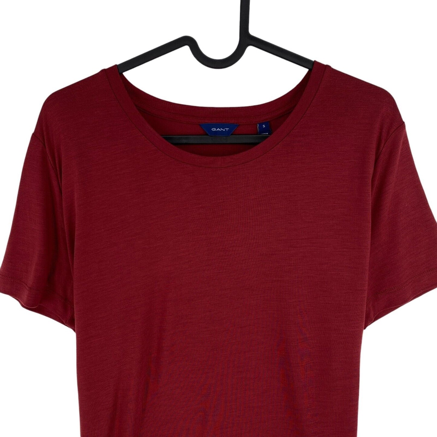 GANT Women Dark Red Light Weight Crew Neck Short Sleeves T Shirt Size S