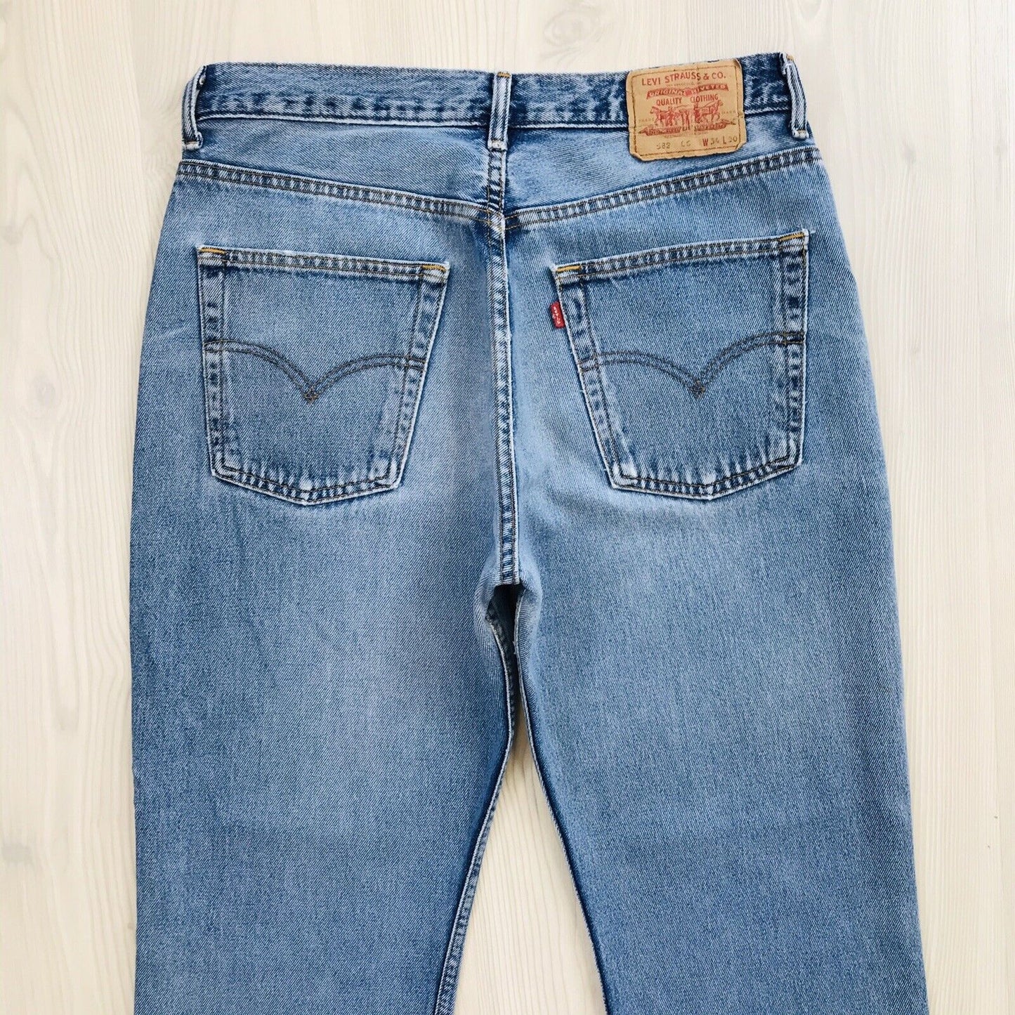 Vintage Levi's 582 06 Blue Regular Straight Fit Jeans Size W34 L30